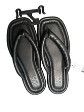 No Boundaries Women's Size 9 Black Puffy Flip-Flop Thong Sandals Slip-On NWT