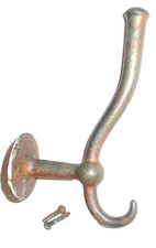 Vintage Coat Hook Rack Hat Hanger Wall Hardware Antique Large Heavy Metal Hook