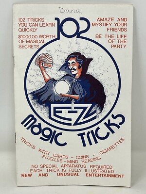 Vintage 1972 David Robbins 102 E-Z Magic Tricks Magician Gimmicks Booklet