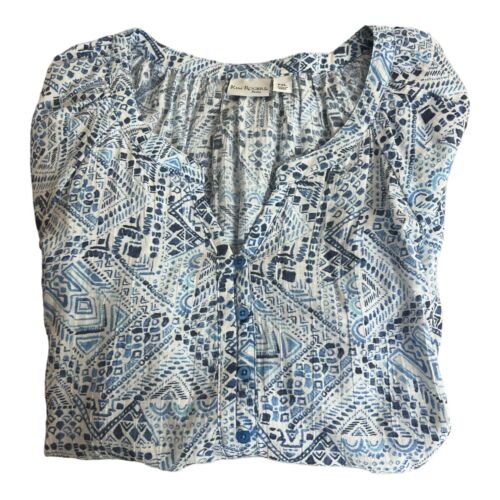 Kim Rogers Womens Shirt Top PXL Petite XL Blue White Pullover Casual Tee