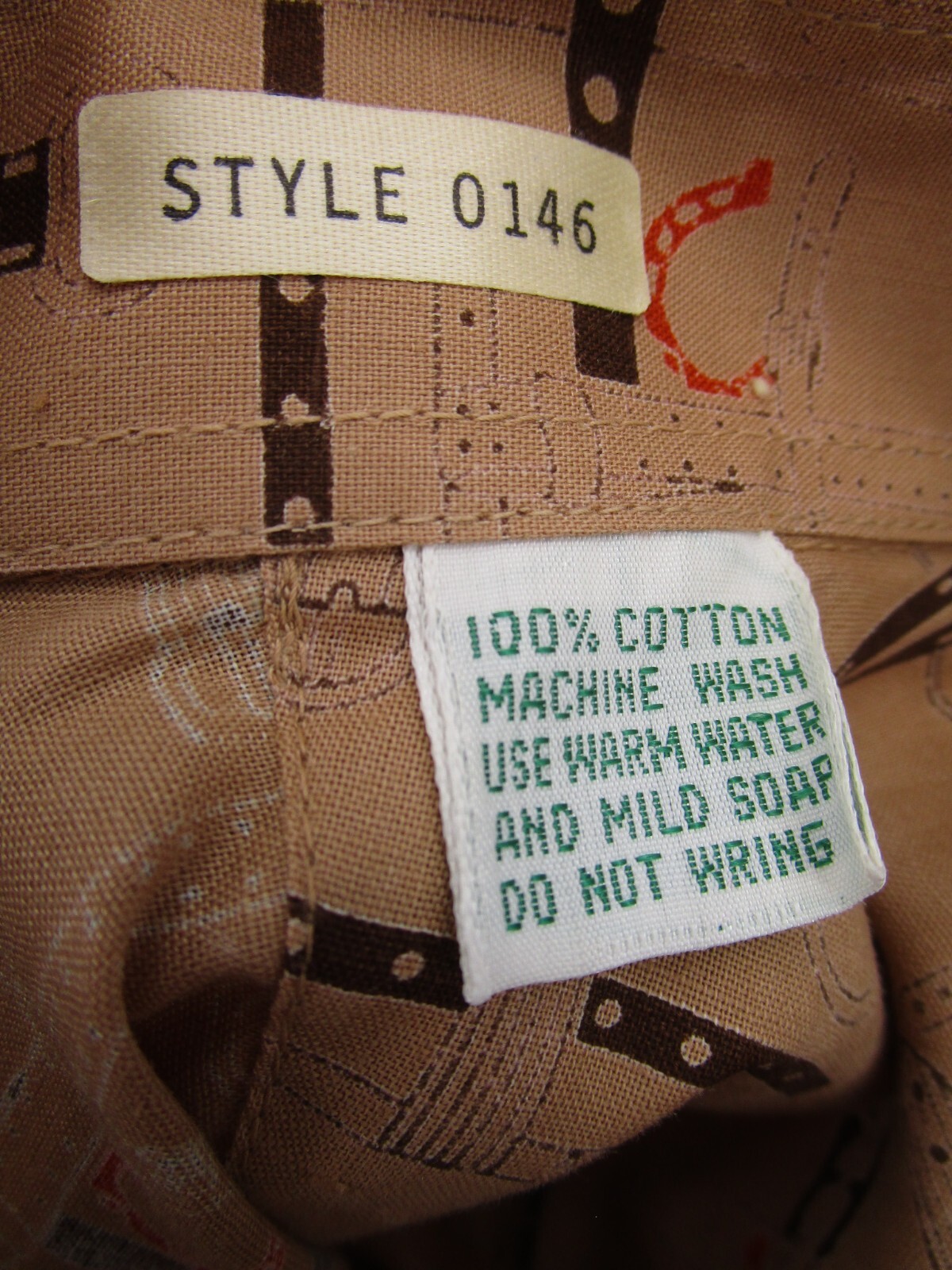 VINTAGE Gino Paoli Shirt Men Large Brown Button Down Equestrian Horses 90s 80s