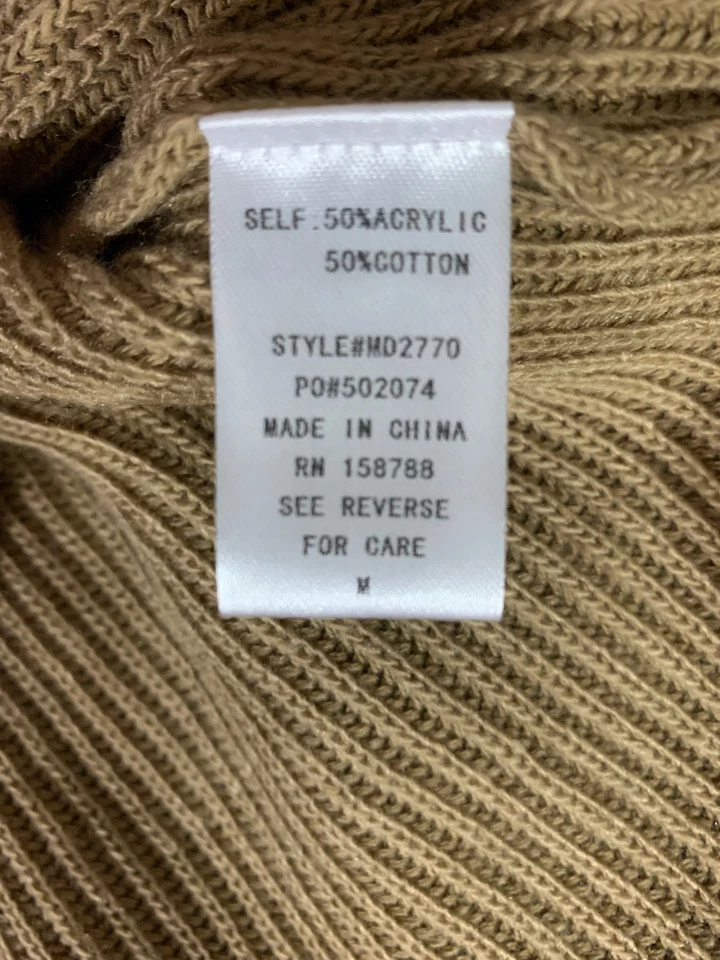 MABLE Marrón Acanalado Suéter Corbata Suéter Vestido Para Mujer M Foto 4 de 4