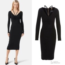 Versace Medusa Bodycon ruched midi dress black NWT RRP US$2800
