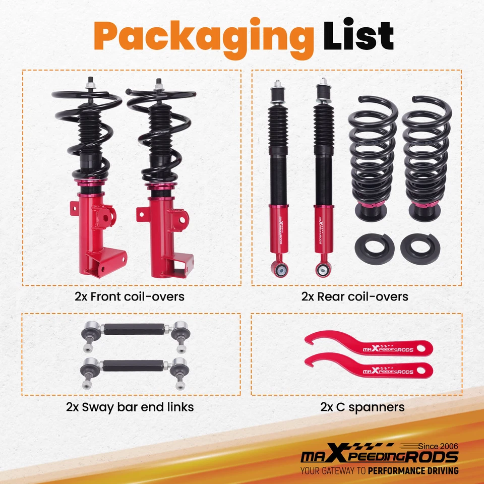 Kit Amortiguadores Suspensión Coilovers para Mercedes Benz W203 C230 C240 C280 C320 C350 Foto 4 de 4