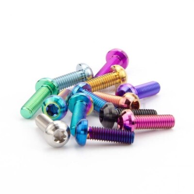 5pcs Titanium Socket Bolt Ti Bolts M5x16mm High Strength Light Weight for Bike