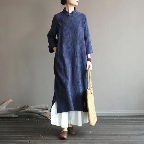 Retro Improved Qipao Modern Dress Woman A-line Cheongsam Dress Cheongsam Dress - Picture 1 of 21