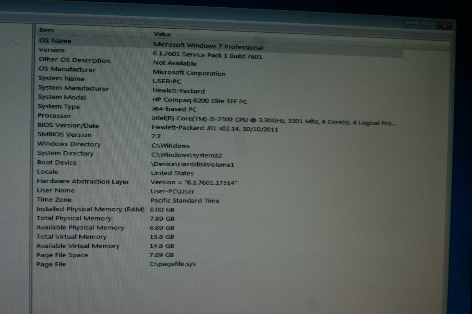 HP Compaq 8000 Elite (250GB, Intel Core 2 Duo, 3.16GHz, 4GB) PC 