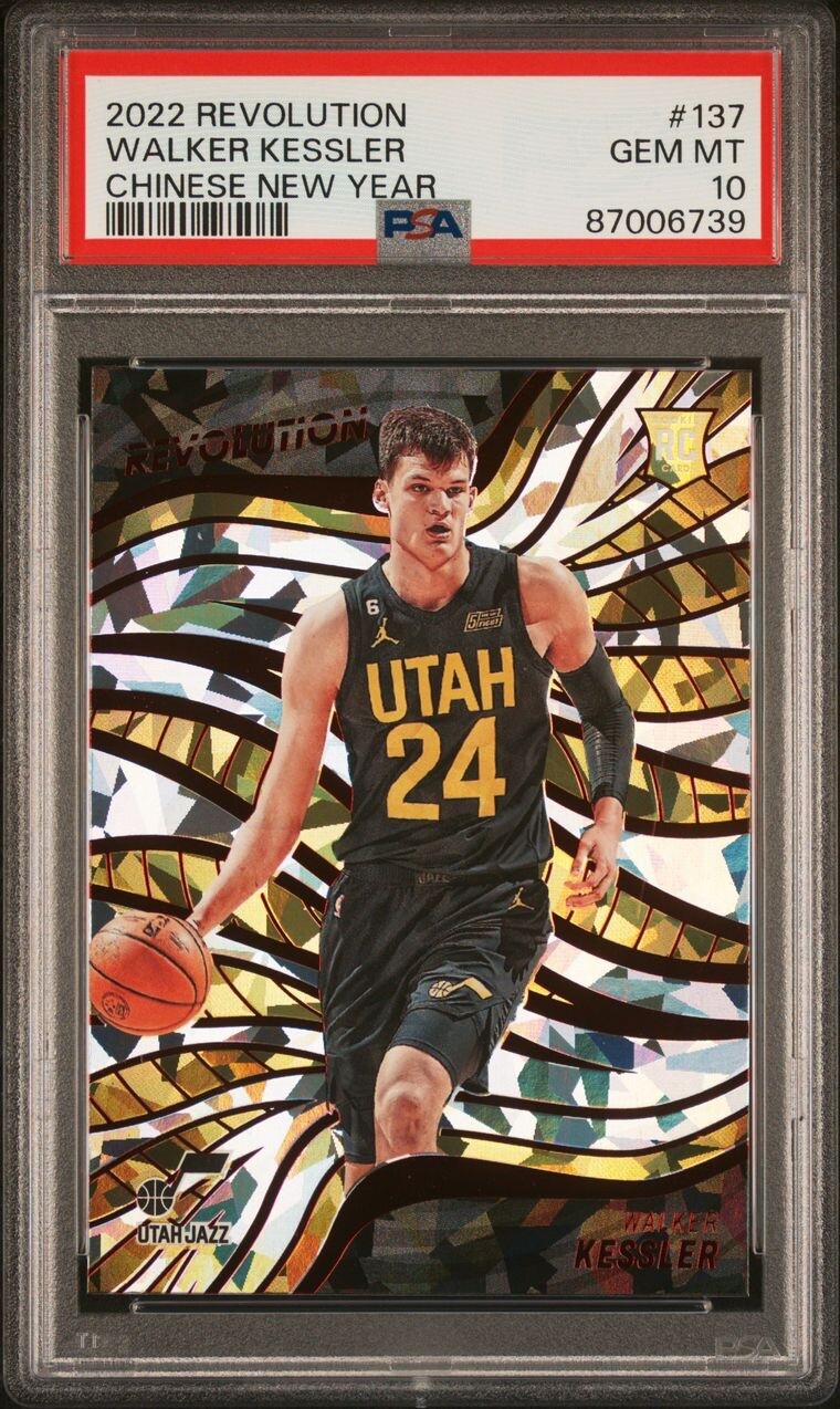 2022 REVOLUTION RC WALKER KESSLER 137 CHINESE NEW YEAR UTAH JAZZ PSA 10 GEM MINT