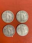Lot of (4) 3-1917 P, 1-1917S Type I Standing Liberty Quarters NICE ORIGINAL
