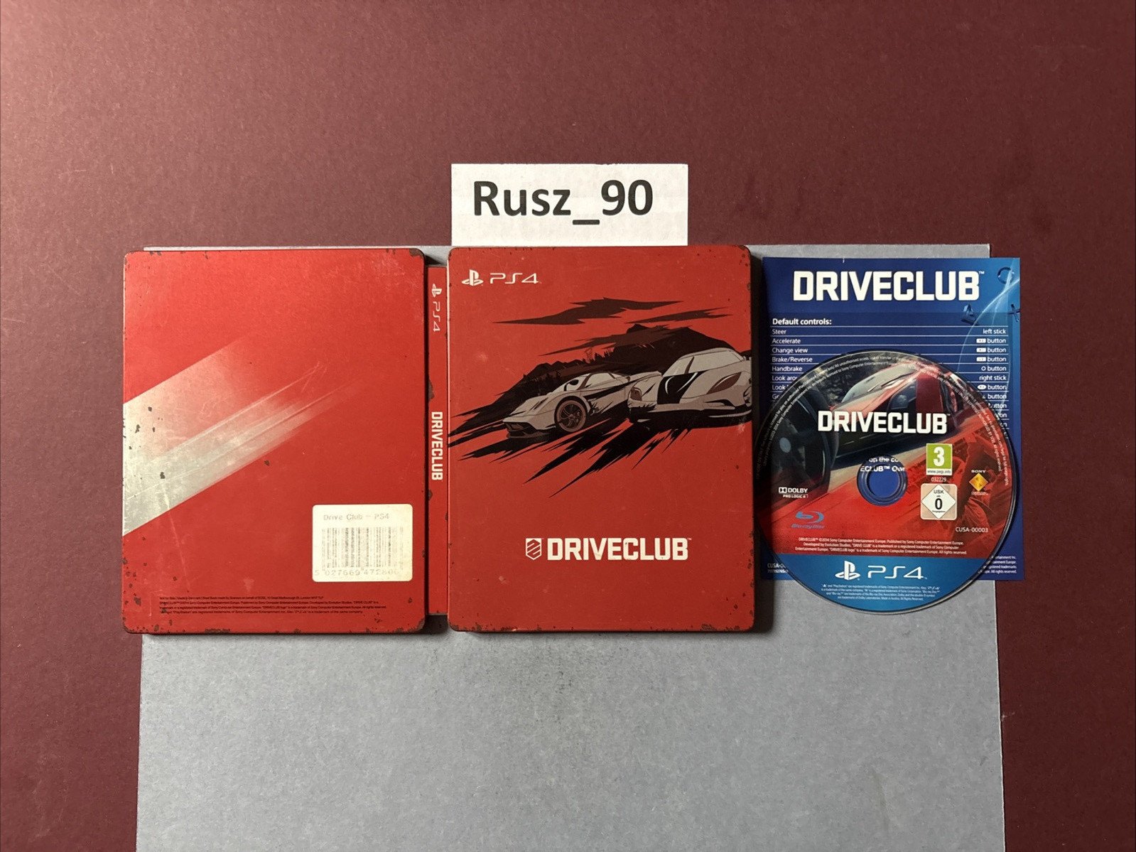 Driveclub PS4/5 Sony PlayStation 4/5 Steelbook Edition RARE UK PAL GOOD COND