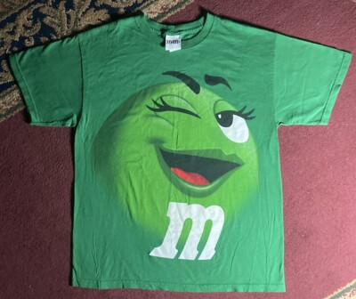 M&M s 2011 Green Lady Winking T Shirt