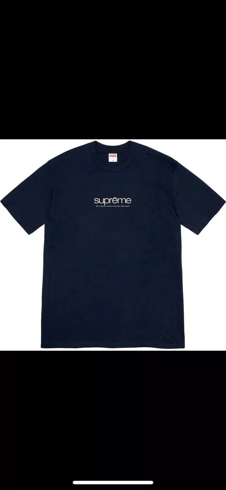 Tee shirt Supreme Five Boroughs bleu marine taille M neuf New York M