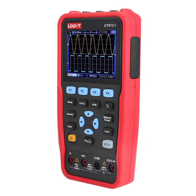UNIT Handheld Oscilloscope Multimeter 2CH 50/100Mhz 10000wfrms/s UT81A+/C+/B+/D+ - Image 4 of 4