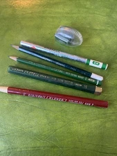 Vintage Germany Faber-Castell Tubes Pencils Sharpener Drawing Drafting Pencils