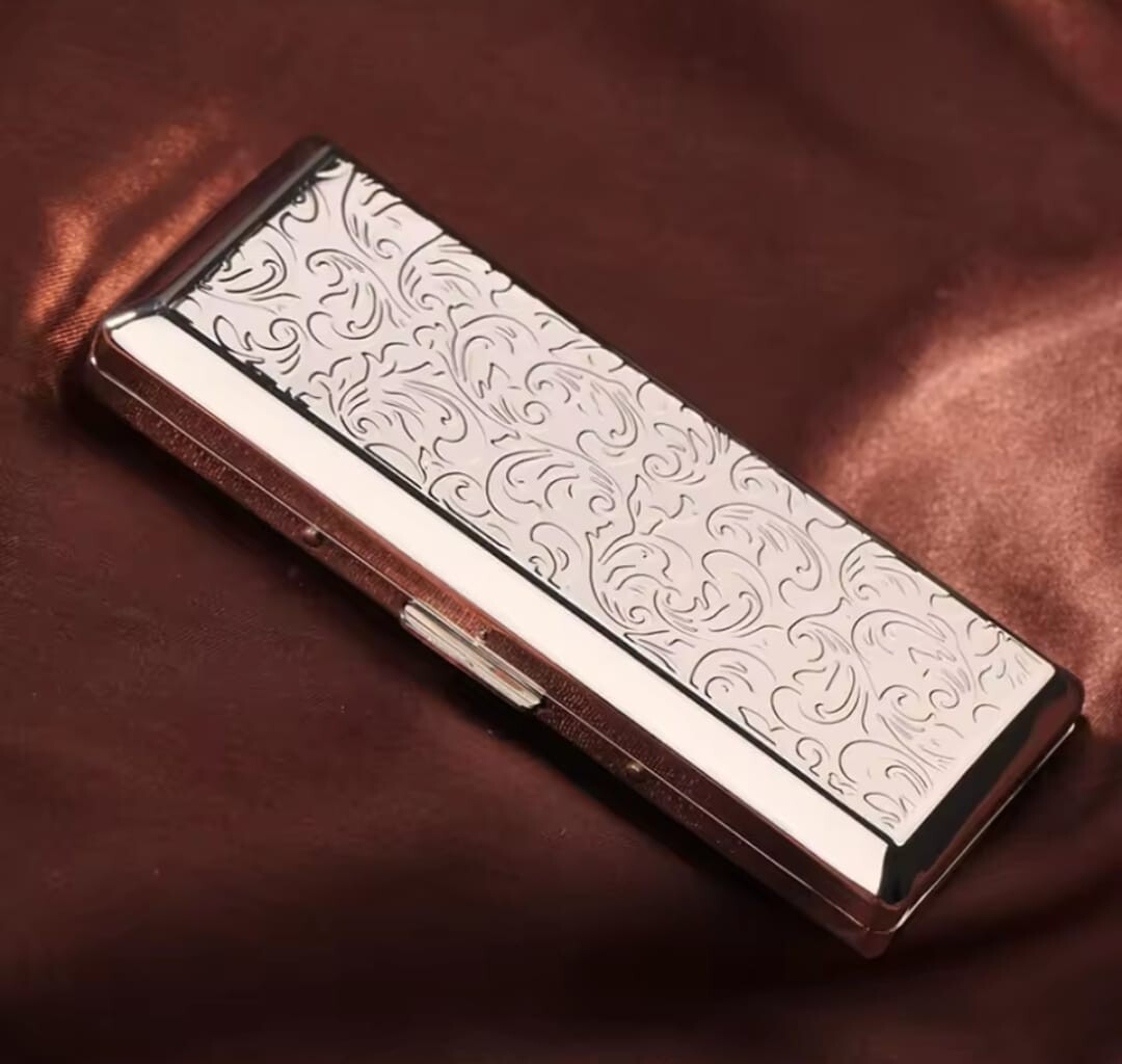 Vintage Double Sided Printing Cigarette Case 14 Slim or 10 S