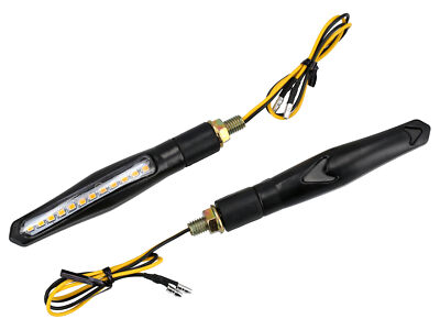 Set: 2x Indicator 12V LED, with Running Light Slim - for Moped and Motorcycle