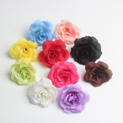 10 Stck. 7 cm Seide Künstliche Rosen Blumenköpfe Zum Selbermachen für Party Hochzeit Wohndeko