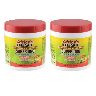 Africa's Best Maximum Strength Super Gro Hair & Scalp Conditioner 149g 2er Pack