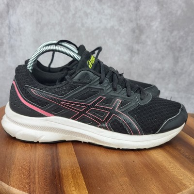 Asics Jolt 3 running Shoes Womens 8.5 Black Pink Sneakers 1012A908