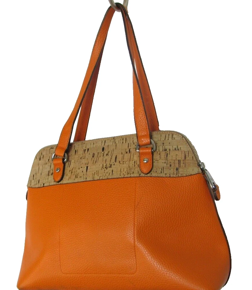 Bolso de Mano Cartera Lauren Ralph Lauren Hanway Corcho y Naranja Imitación Cuero Foto 2 de 4