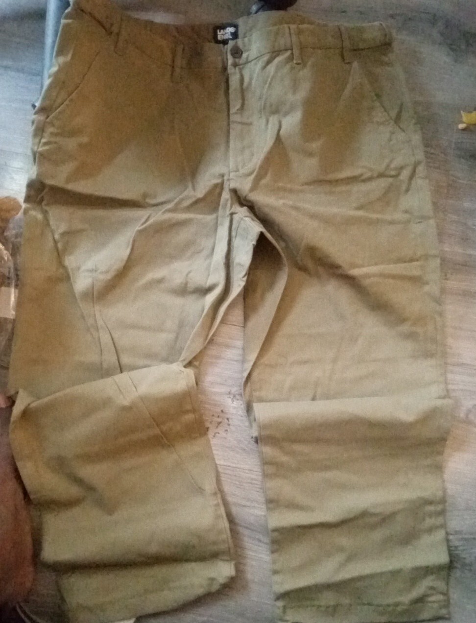 Lands End Mens Comf First Knockabout Comfrt WaistChino Pants 44x30 Dark Olive#3B