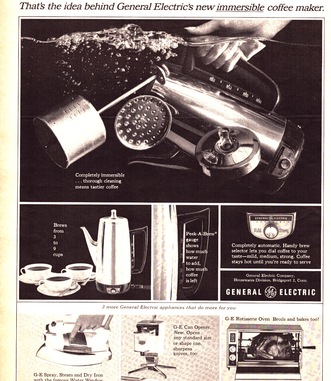 1964 General Electric Coffee Maker – Immersible for Cleaner Coffee
