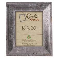 16x20 - 4" Wide Premium Reclaimed Rustic Barn Wood Wall Frame