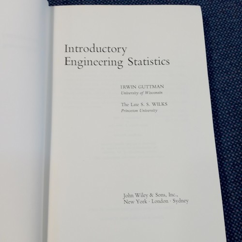 Introductory engineering statistics, Irwin Guttman, Joh. 1967 Corrected Printing - Picture 5 of 16