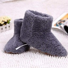 USB Electric Heated Snow Boots Soft Washable Winter Foot Warmers