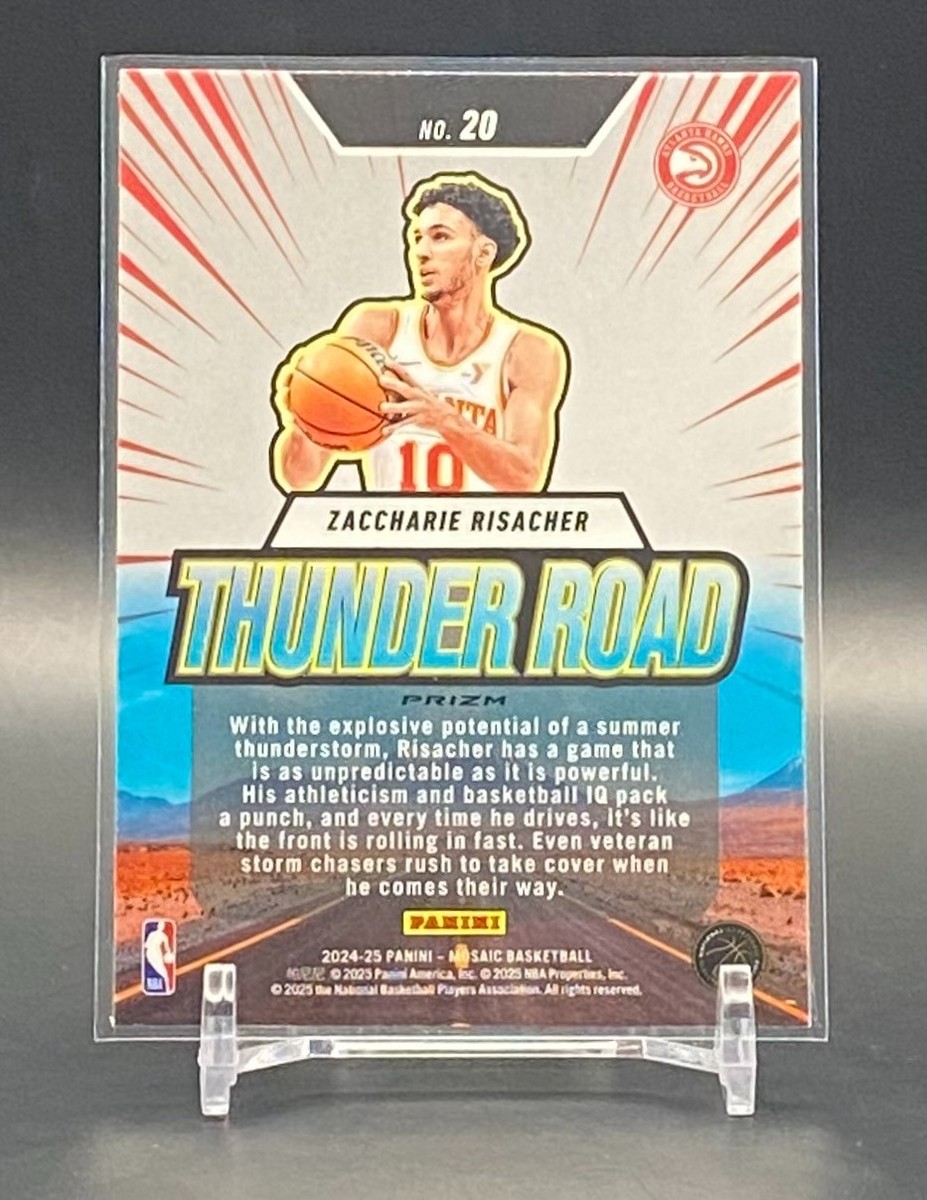 2024-25 Panini Mosaic Zaccharie Risacher Rookie Thunder Road Green