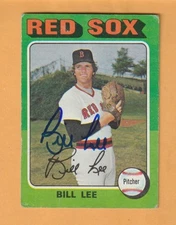 Bill Lee Boston Red Sox AUTO Signed 1975 Topps USC Trojans