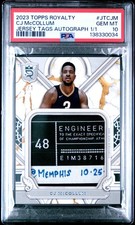 2023-24 Topps Royalty CJ McCollum Game-Used Jersey Tags 1/1 PSA 10 (EL