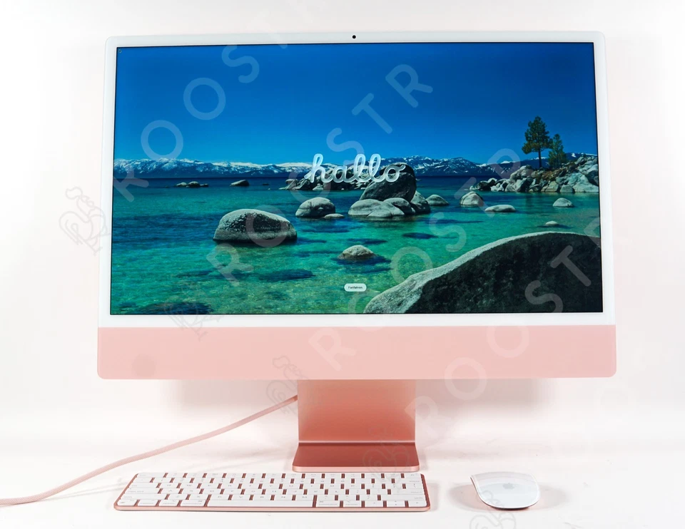 Apple iMac 24" 4,5K M1 7-Core 8GB RAM 256GB SSD 2021 KB Maus Pink Sehr Gut