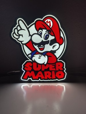 LED Super Mario Lampe Nachtlicht Retro Nintendo Gaming Deko