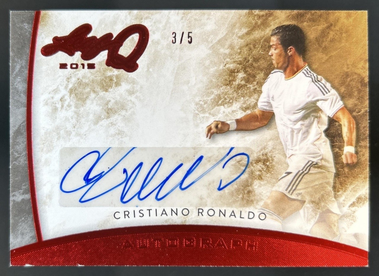 2015 Leaf Q Cristiano Ronaldo Auto Autograph Red #/5