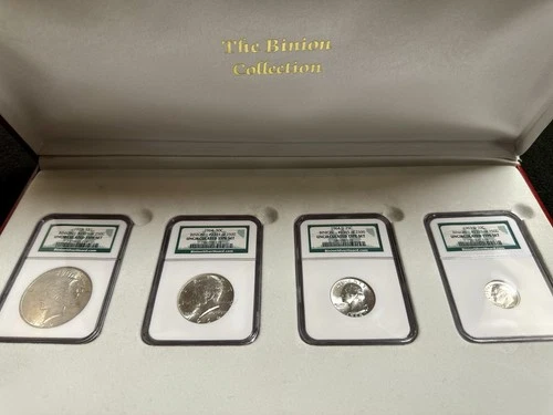 1923-4 COIN BINION TYPE SET DISPLAY BOX~90%SILVER~NGC# 2315 OF 2500 UNCIRCULATED