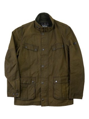 Barbour International Washed Duke Wachsjacke Herren Large Oliv Khaki Field