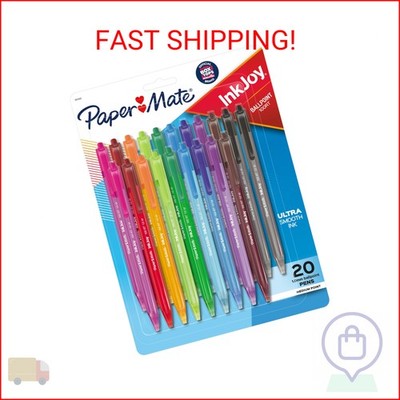 Paper Mate InkJoy 100RT Retractable Ballpoint Pens, Medium Point (1.0mm), Assort