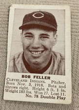 1941 Doppio Gioco-Bob Feller #78 -Cleveland Indians - POVERO