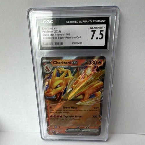 Pokémon Charizard ex CGC 7.5 Promo Holo 161 Sv: Scarlet & Violet HP 330 TCG Card