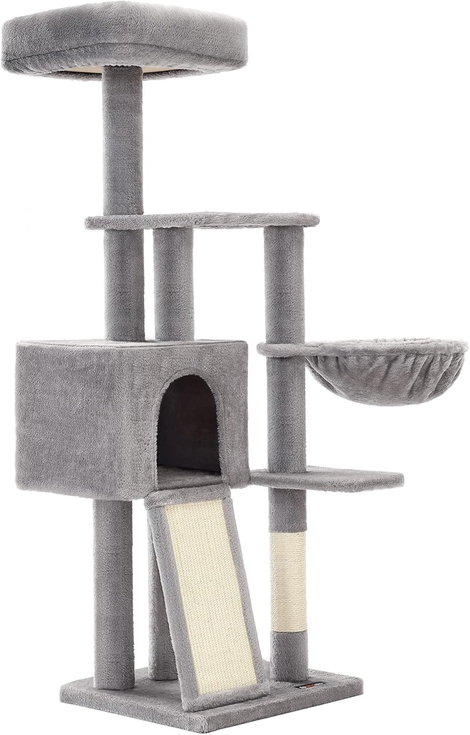Tiragraffi Moderno 135cm - Albero Gatti Design in Peluche e Sisal
