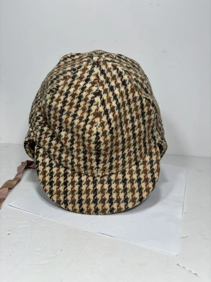 DE COLECCIÓN SOMBRERO AUTOHAT Marrón/Azul TWEED Pata de Gallo DEERSTALKER Caza SHERLOCK HOLMES SOMBRERO Foto 3 de 4