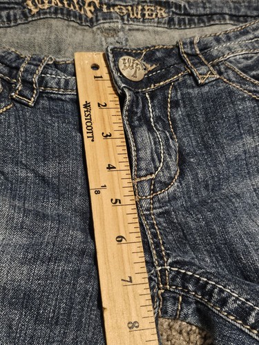 Jeans vintage Wallflower donna junior taglia 9 bootcut ricamato invecchiato preppy - Foto 7 di 9