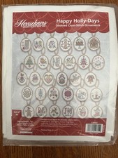 Herrschners Happy Holly-Days Cross Stitch Kit Set of 30 Ornaments 570441