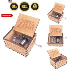 Music Box Hand Crank Musical Box Antique Engraved Carved Crafts,Play Song of ...