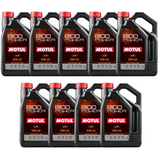 Motul 8100 POWER 5W-40 5L Full Synthetic Ester Motor Oil API SP 111809 9 Pack 48.17 per gallon