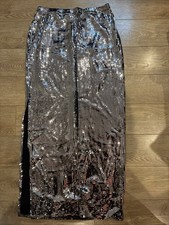 Silver Sequin Maxi Stretch Skirt Women’s Size 18