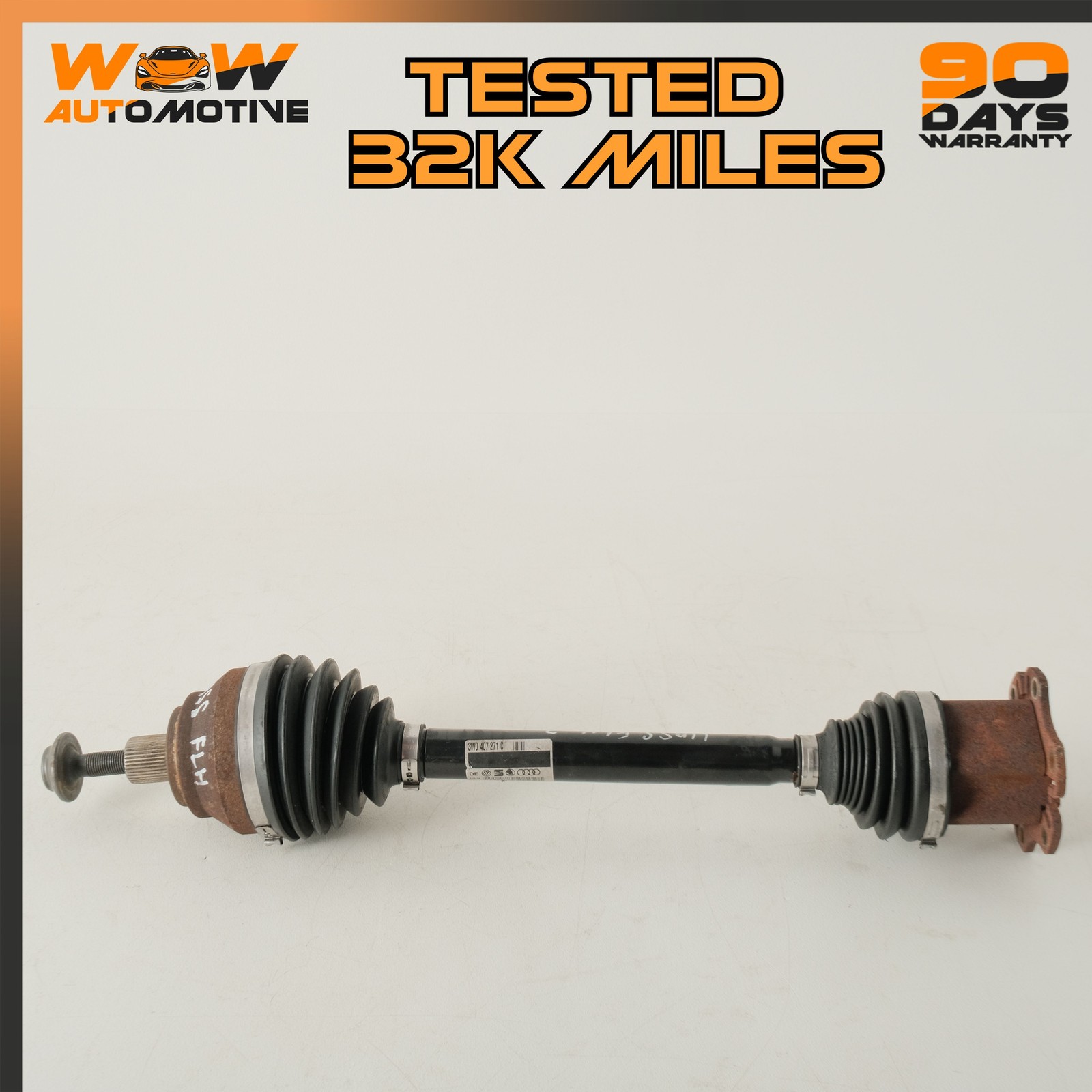 04-13 BENTLEY CONTINENTAL SUPERSPORTS FRONT LEFT DRIVER SIDE CV AXLE SHAFT OEM