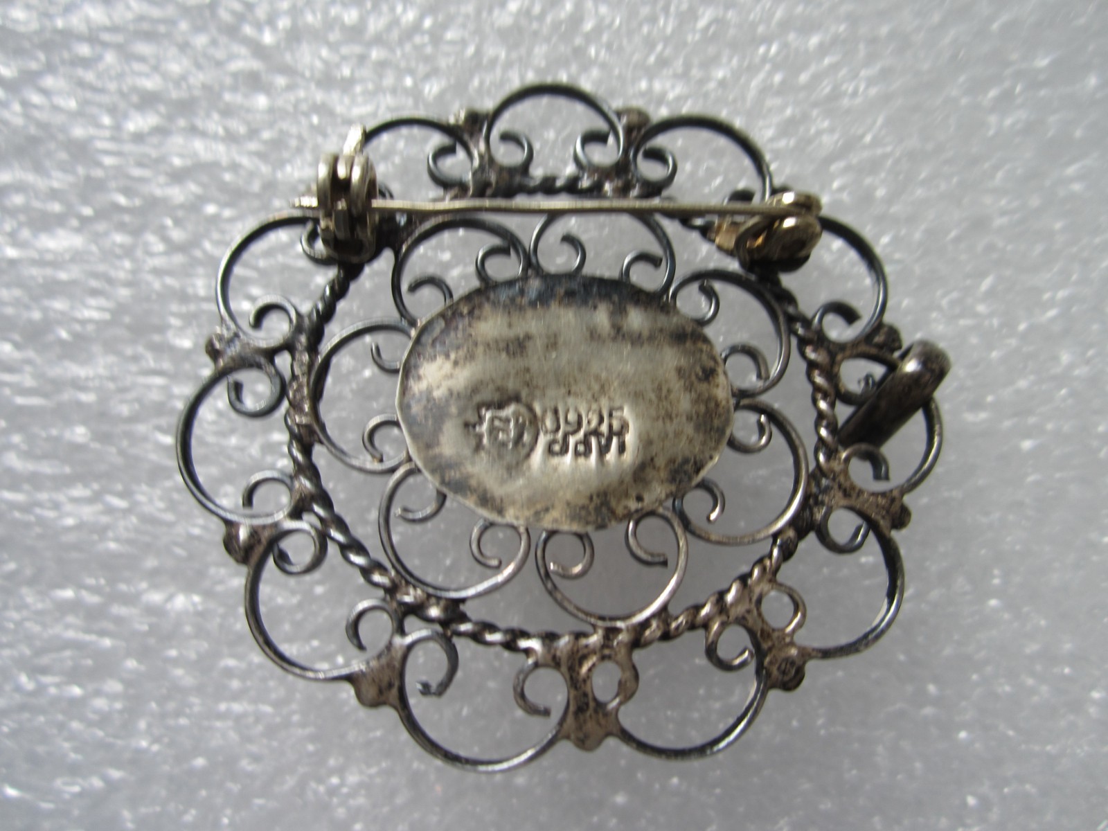 VTG MEXICAN SOLID STERLING SILVER OPALESCENT GLAS… - image 5