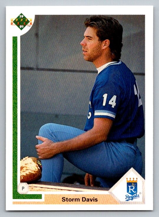1991 Upper Deck Storm Davis #639b Kansas City Royals